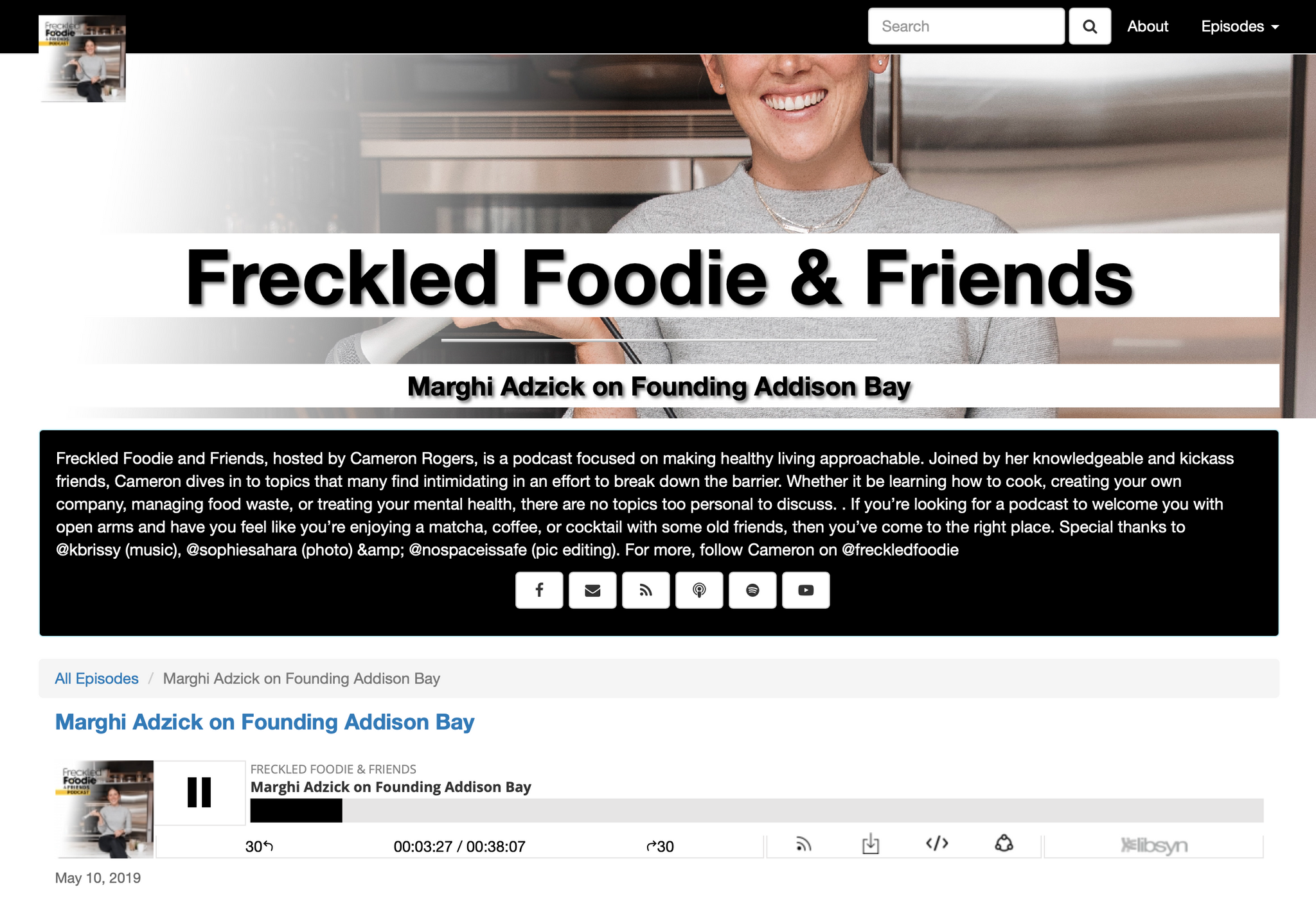 Freckled Foodie & Friends, Featuring Marghi Adzick – Addison Bay®