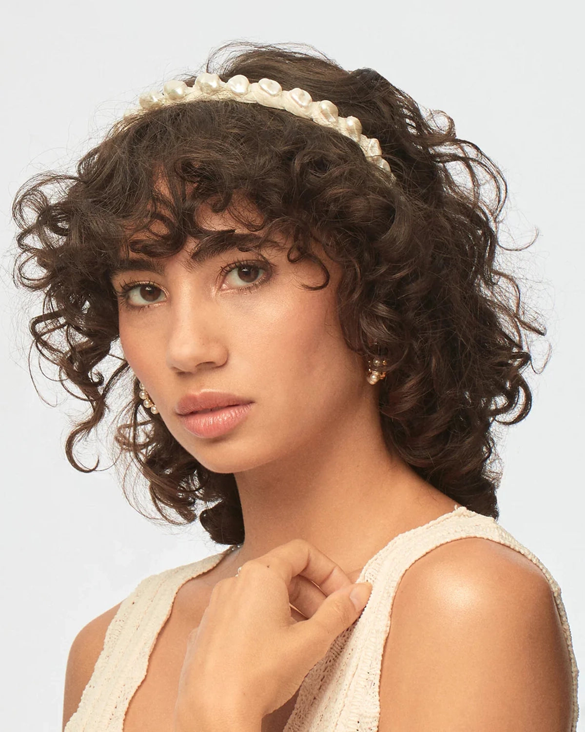 Embellished Velvet Headband, Denim – Olivina Boutique