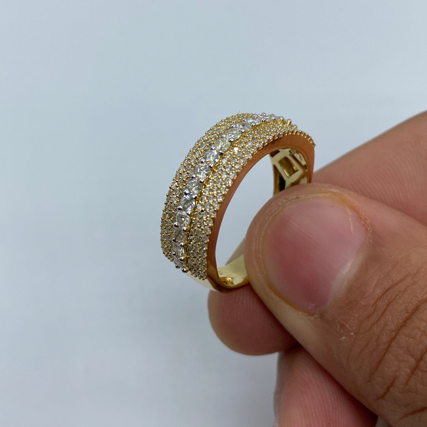 14k Big Stone Band Ring