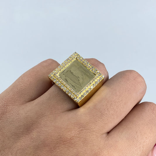 10K Initial Letter Square Block Ring – Jason's Jewelry Creations