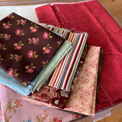 Fabrics for the quilt kit