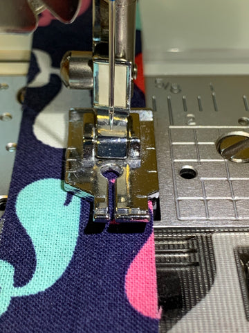 Wrong use of 1/4 inch presser foot