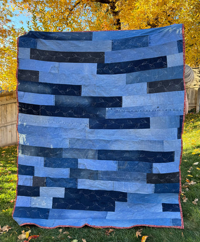 Over and Over Quilt from reclaimed denim