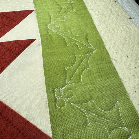 Holly and Berries quilting