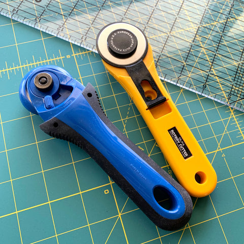 Rotary Cutters on a Mat