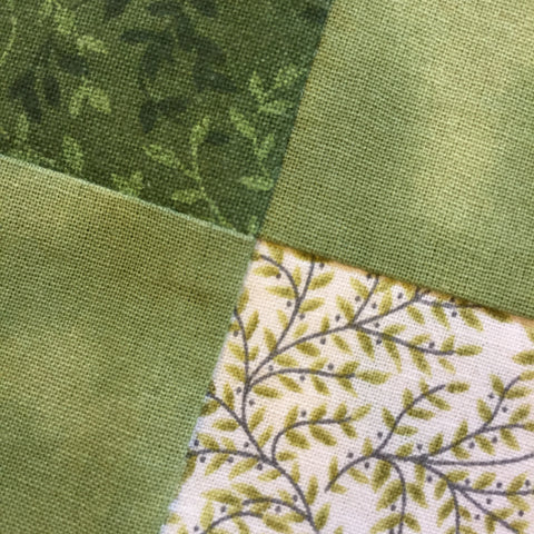 Perfectly matched seams on Irish Woodland Quilt
