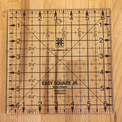 Example of ruler I use for squaring up blocks