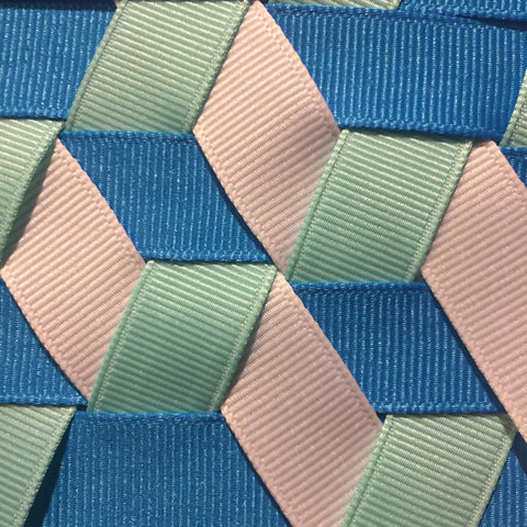 Triple Woven Fabric Sample using grosgrain ribbon