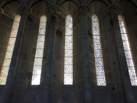 Windows in the monastery  at Saint Mount Michel