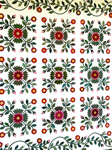 Red, Green, and White Applique By Thimble Creek Quilters