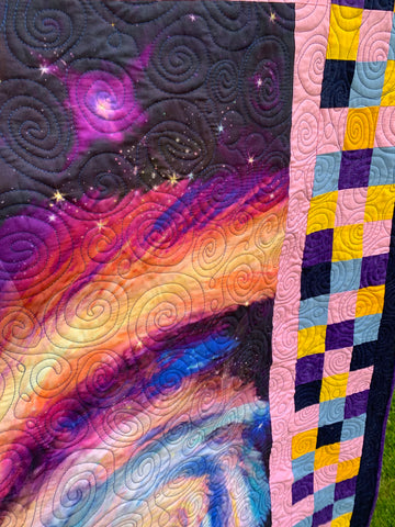 Side Shot of the Galaxy Quilt