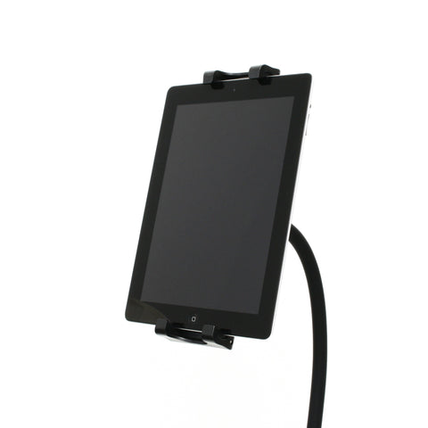 iPad attached to Adjustable Device Mount across the long dimension
