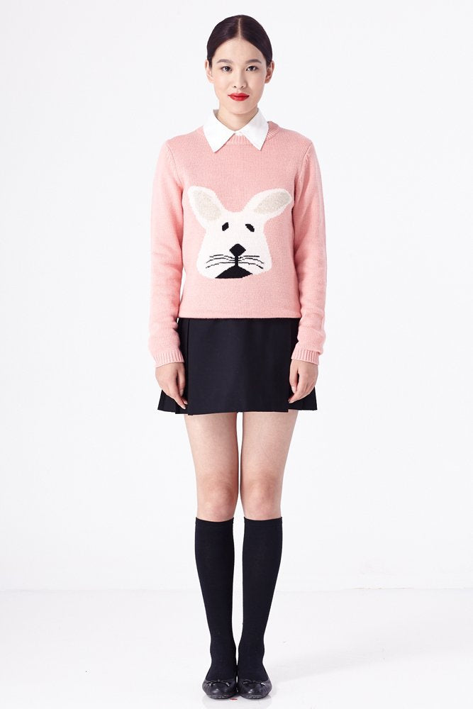 pink bunny sweater