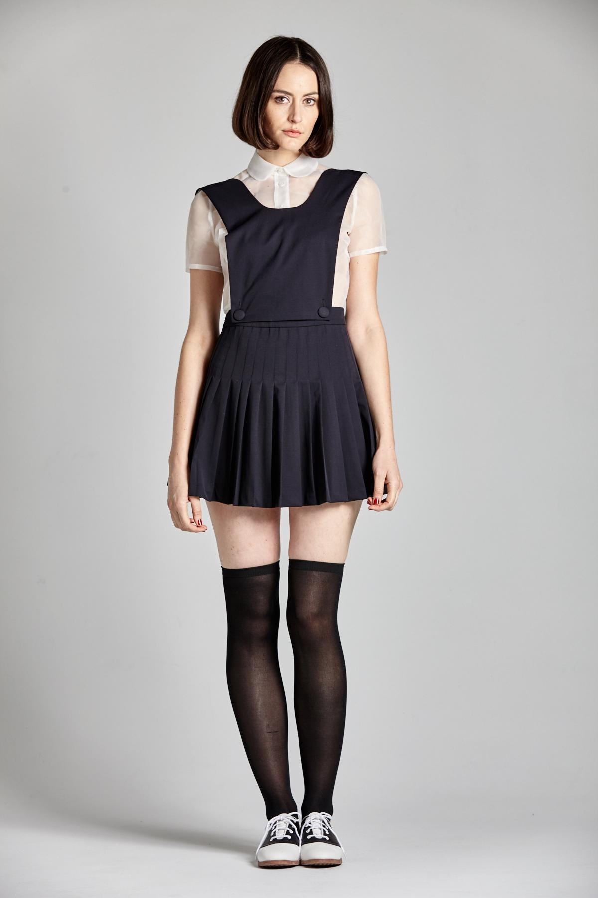 pleated pinafore
