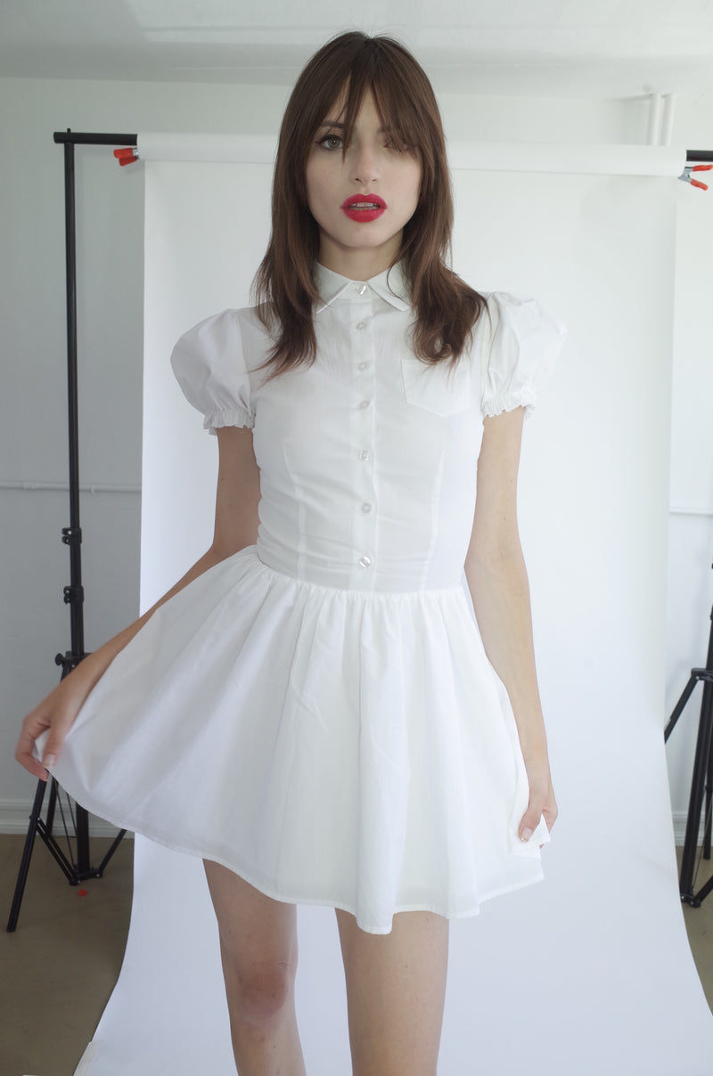 baby doll white dress