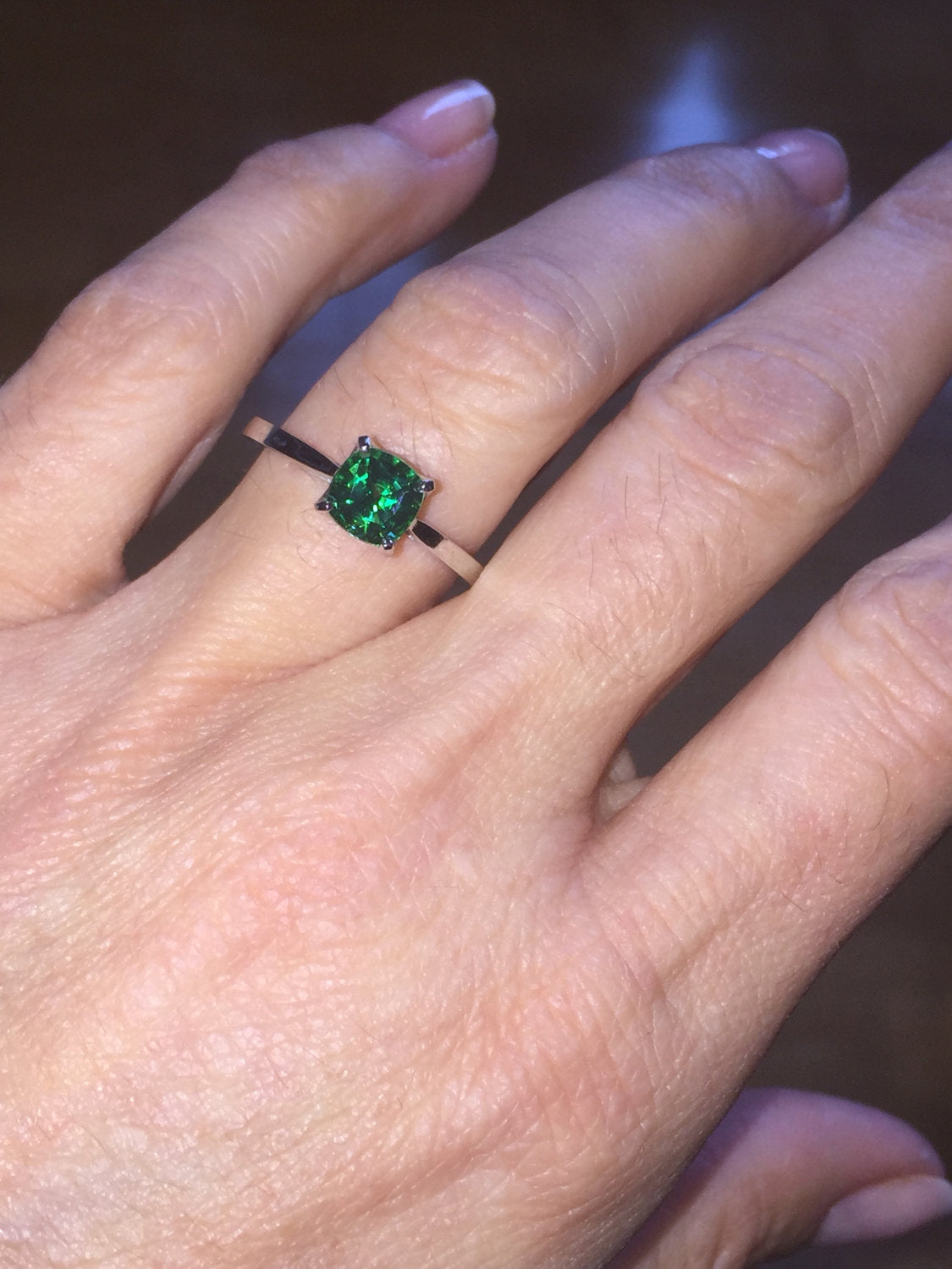 Emerald Engagement Ring BLOOMED LOVE 