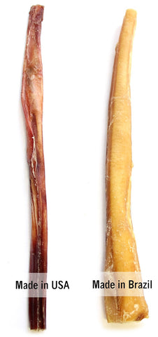 Figure 1A - comparing USA and Brazil bully sticks