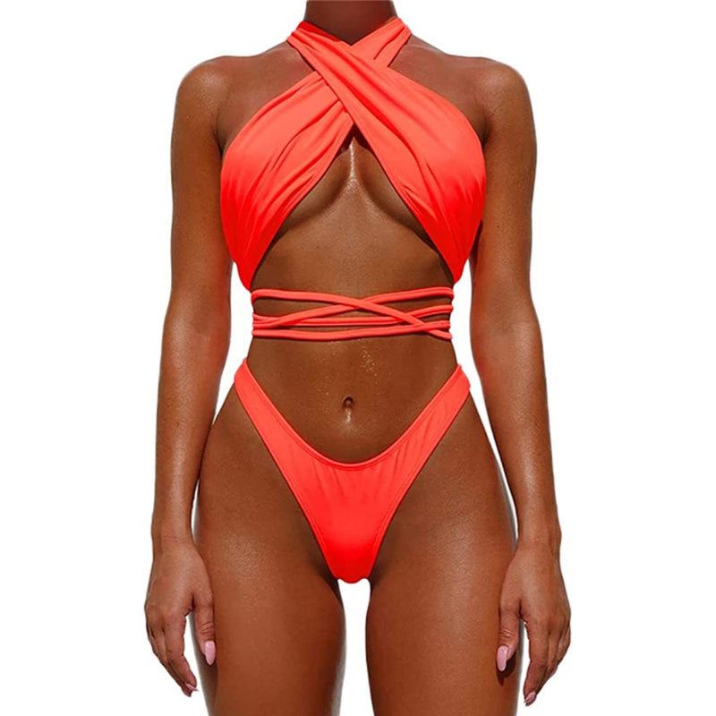 Backless Deep V Bikini Set – SYVARA