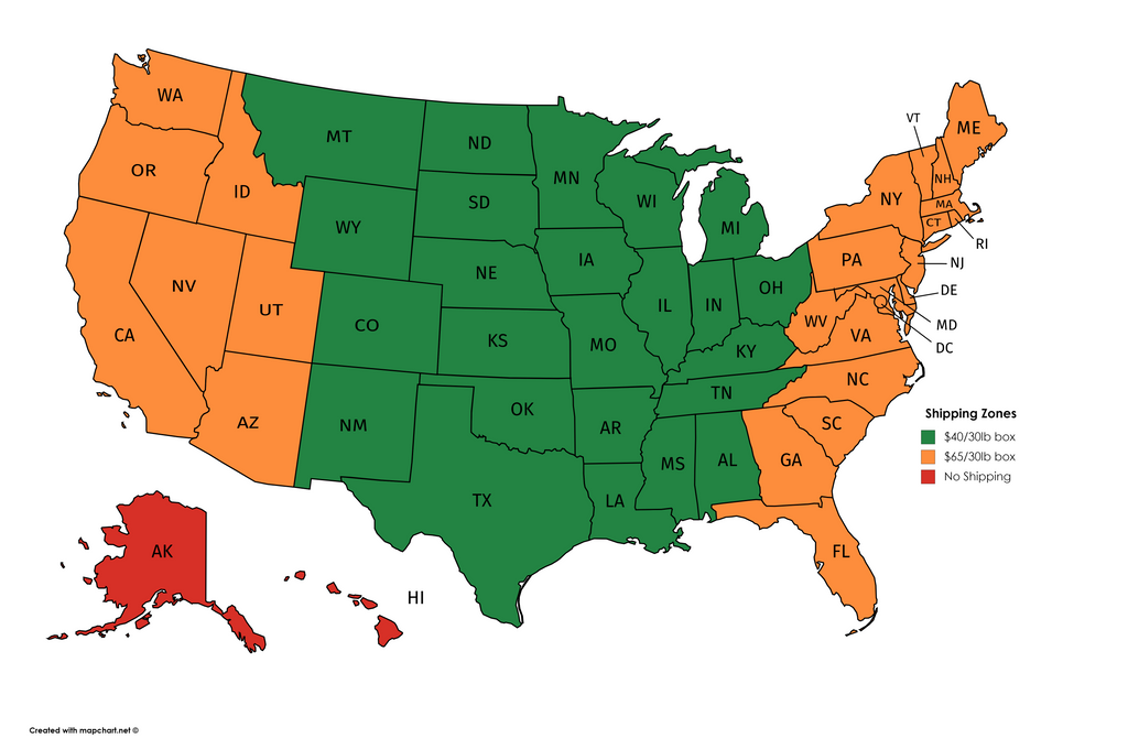 shipping zones