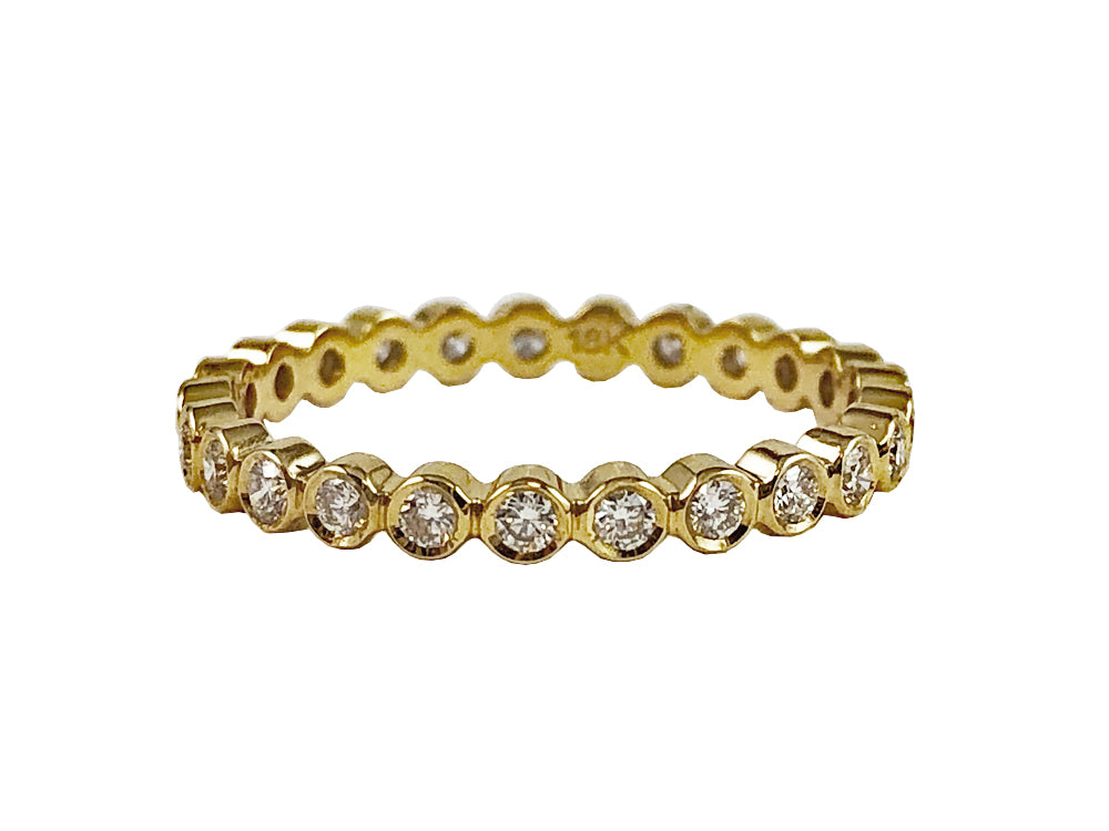 18K Yellow Gold and Diamond Eternity Wedding Band – www.igorman.com