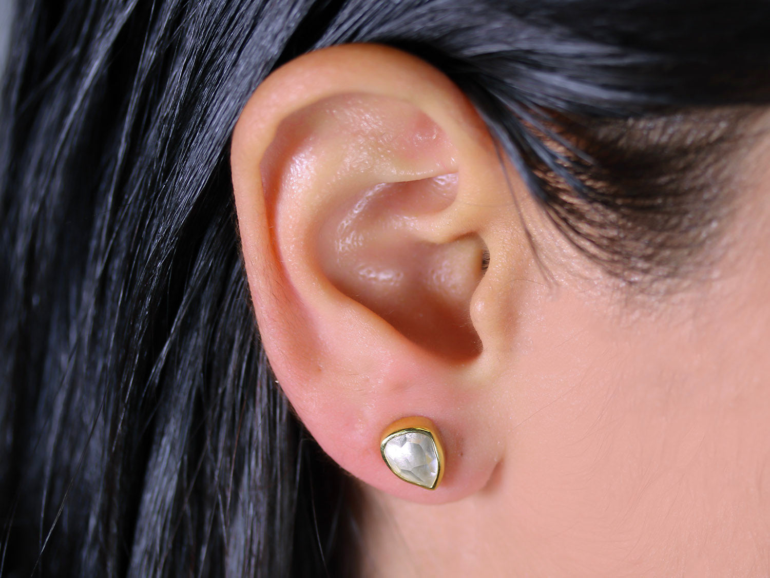 Rock Crystal Stud Earrings