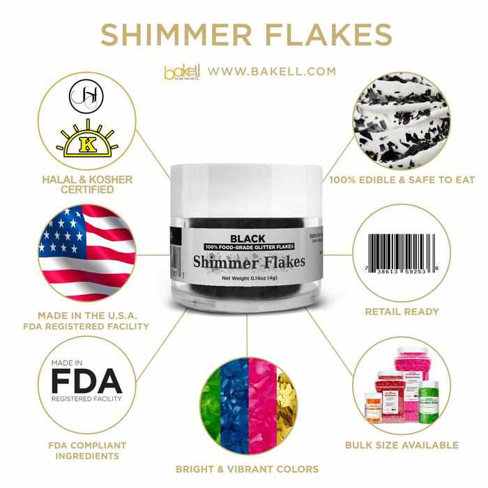 Edible Shimmer Flakes | Kosher Certified | Halal Certified | Bakell.com