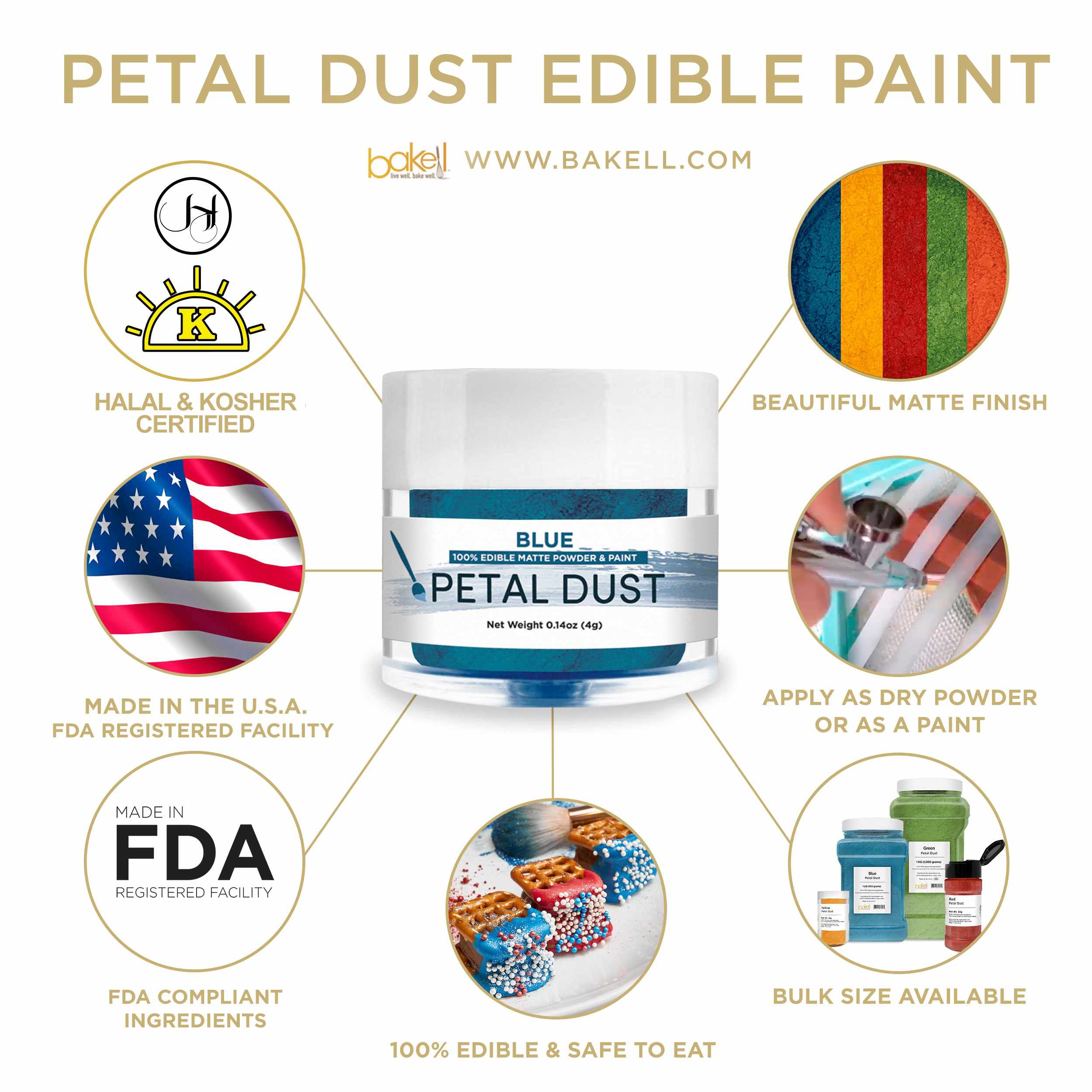 Petal Dust | Kosher Certified Food Coloring & Edible Paint | Bakell.com