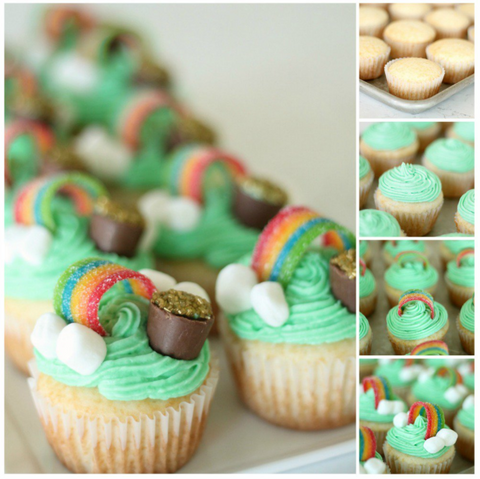 St. Patrick's Day Cupcake with Royal Gold Dazzler Dust