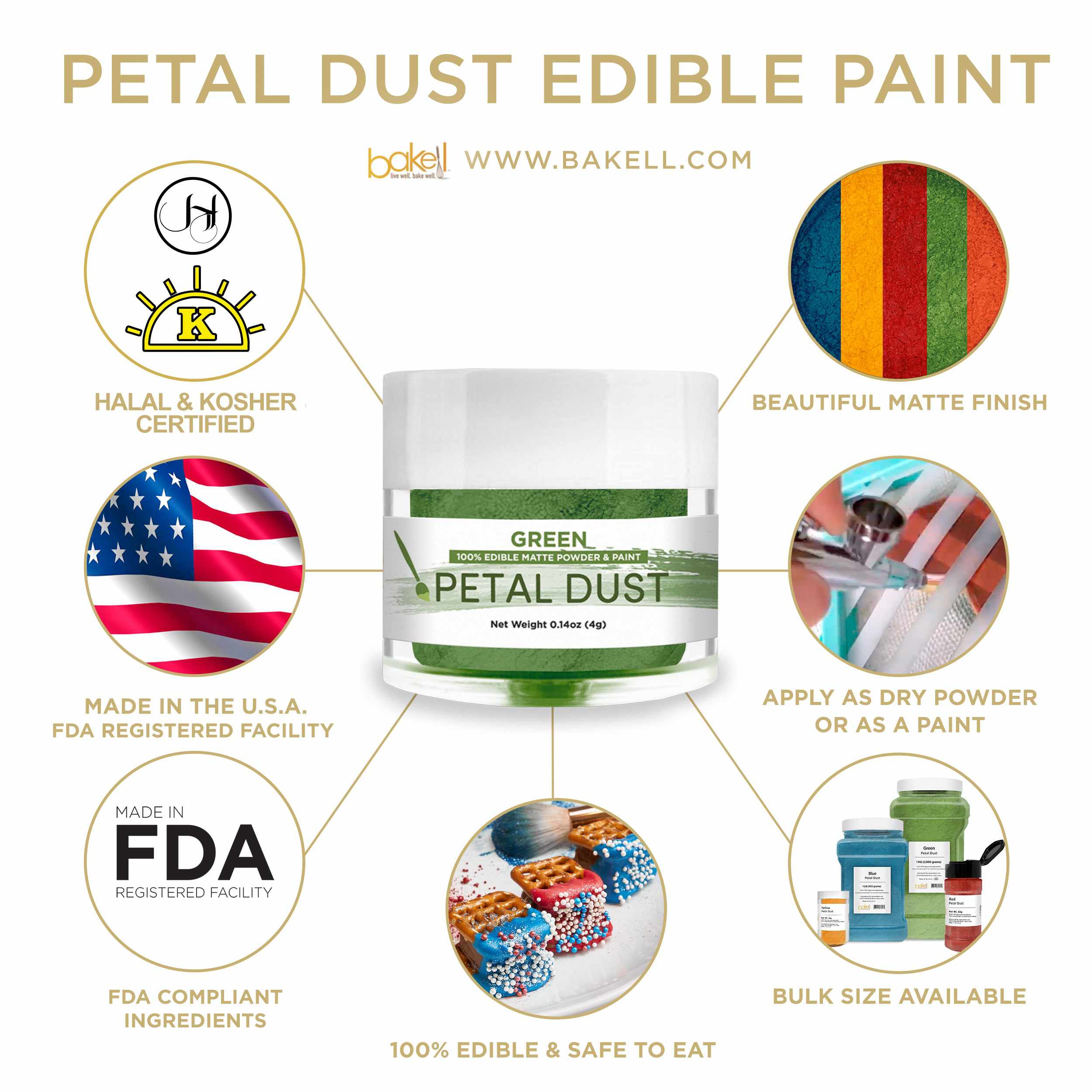 Petal Dust | Kosher Certified Food Coloring & Edible Paint | Bakell.com