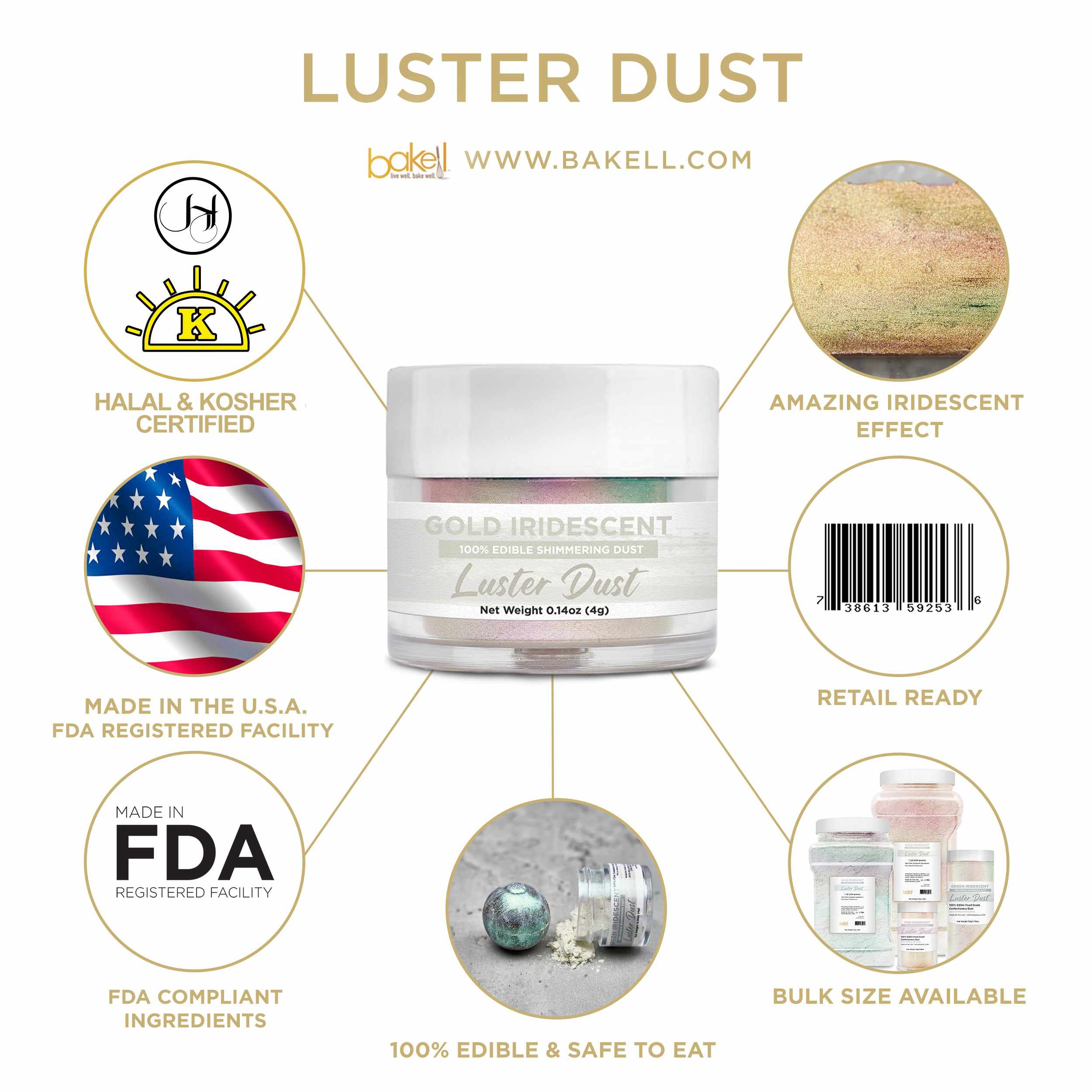 Iridescent Luster Dust | Bakell