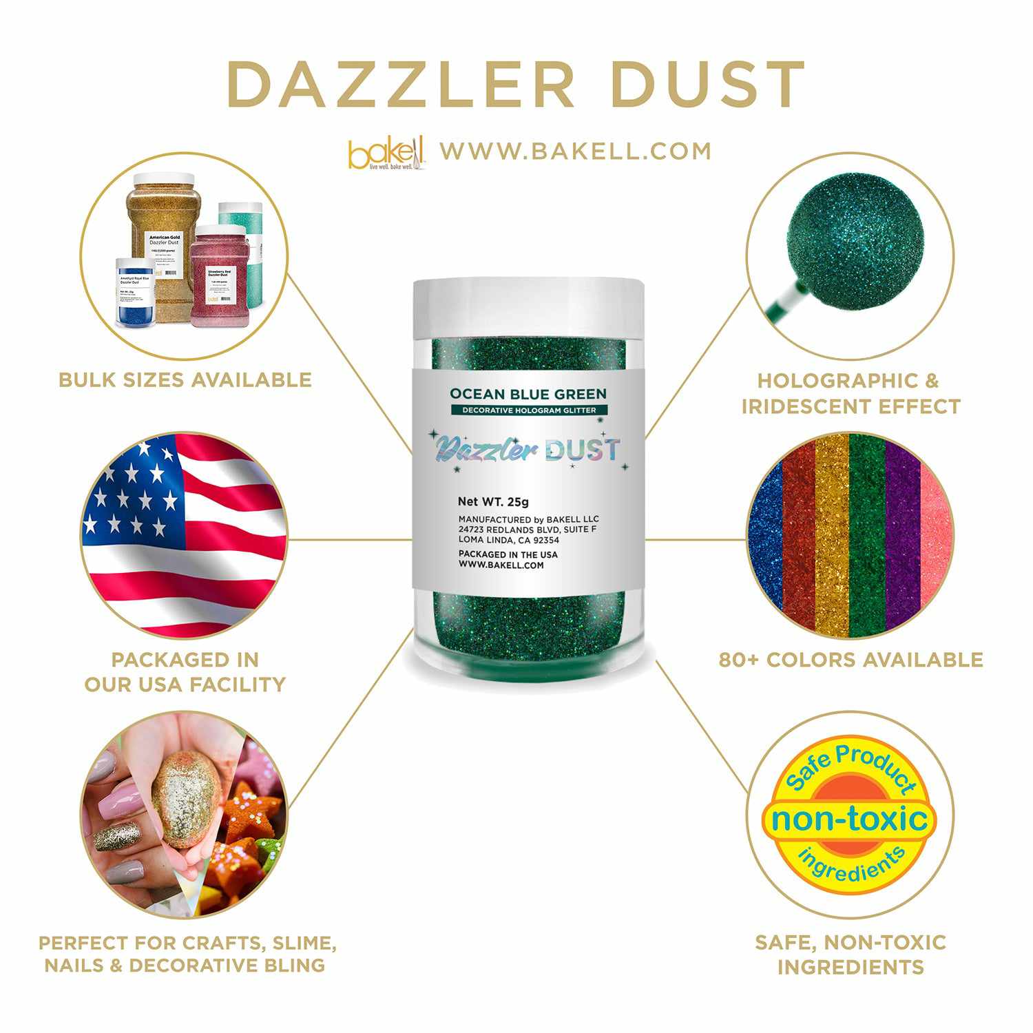 Dazzler Dust | Non Toxic Holographic Decorating & Craft Glitter | Bakell.com