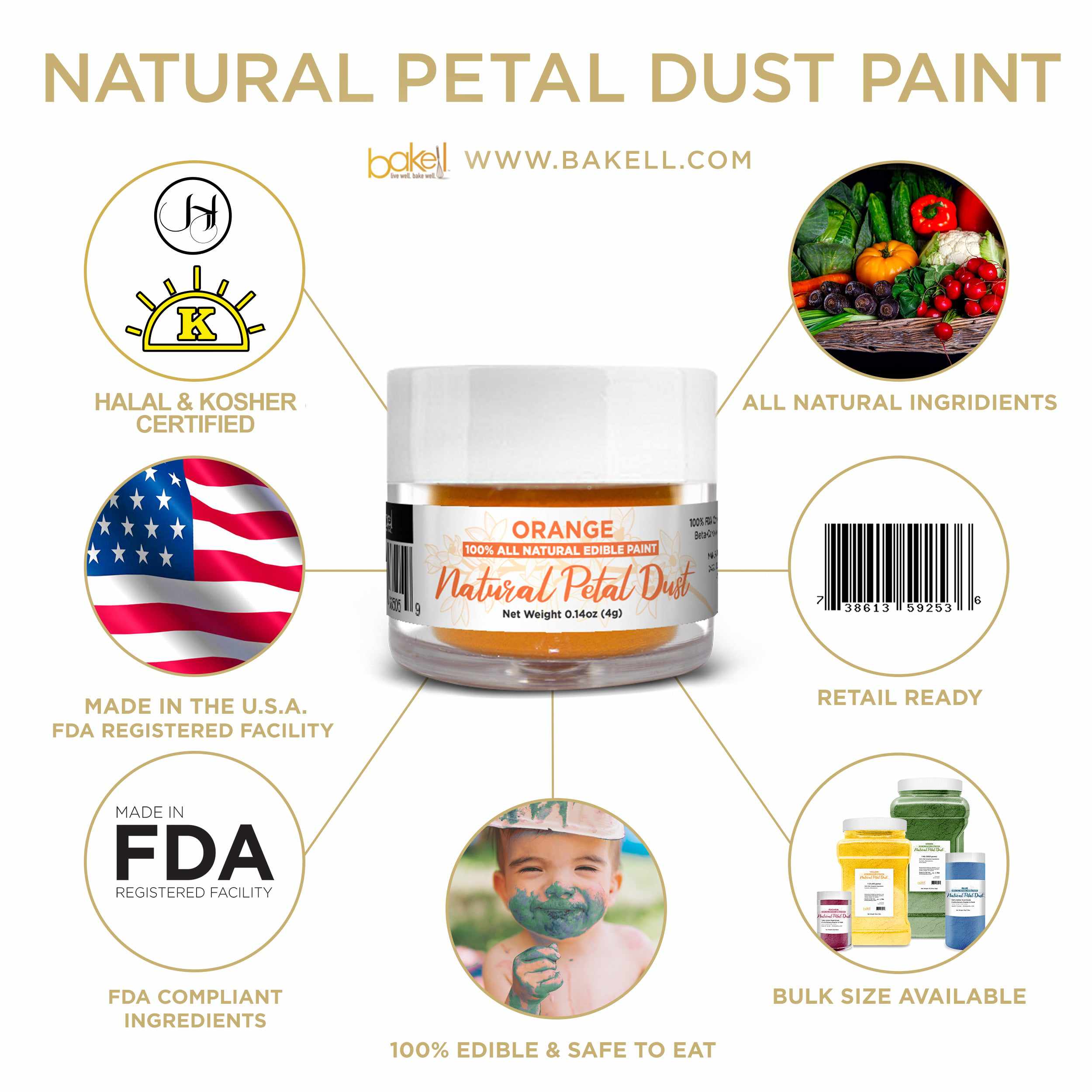 Petal Dust | All Natural Food Coloring & Edible Paint | Bakell.com