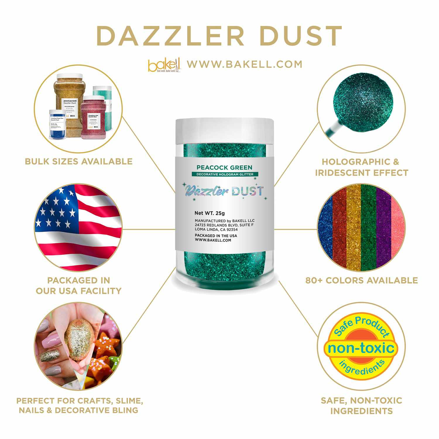 Dazzler Dust | Non Toxic Holographic Decorating & Craft Glitter | Bakell.com