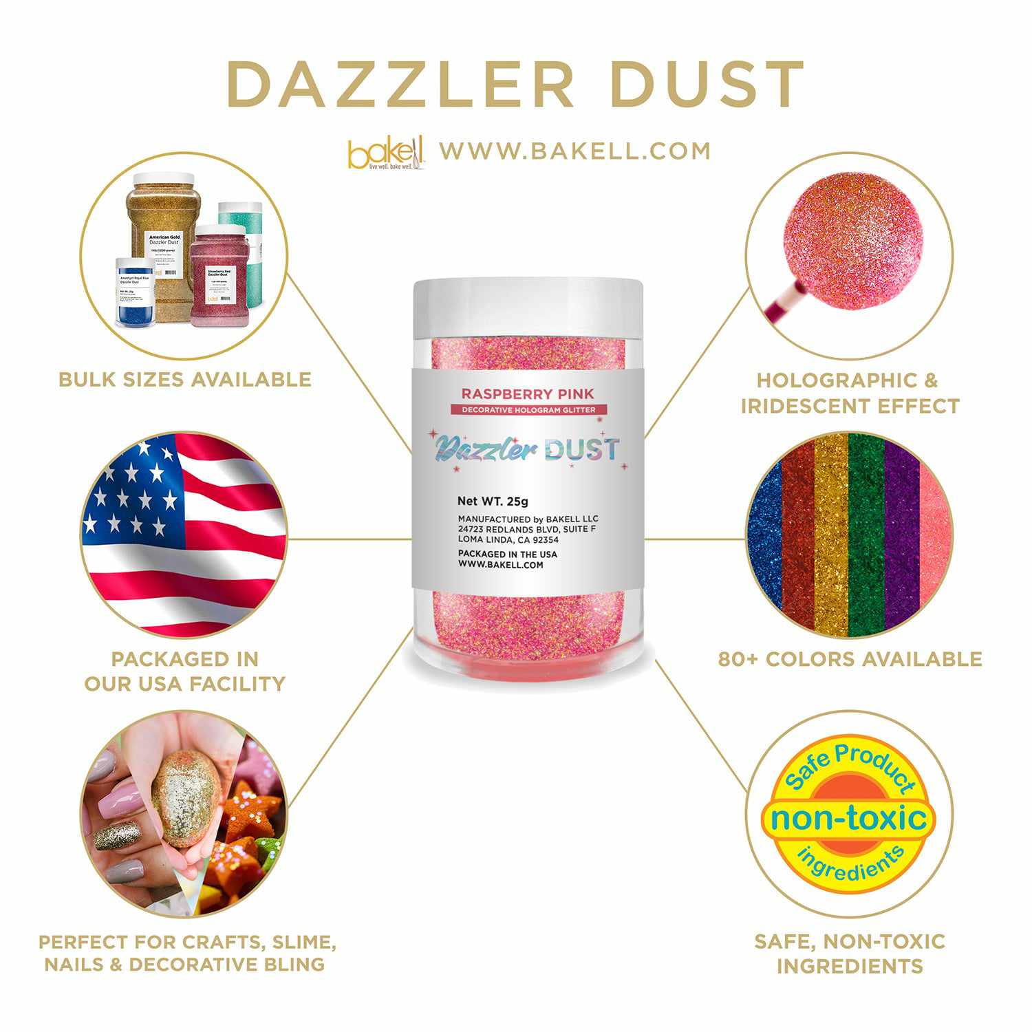 Dazzler Dust | Non Toxic Holographic Decorating & Craft Glitter | Bakell.com