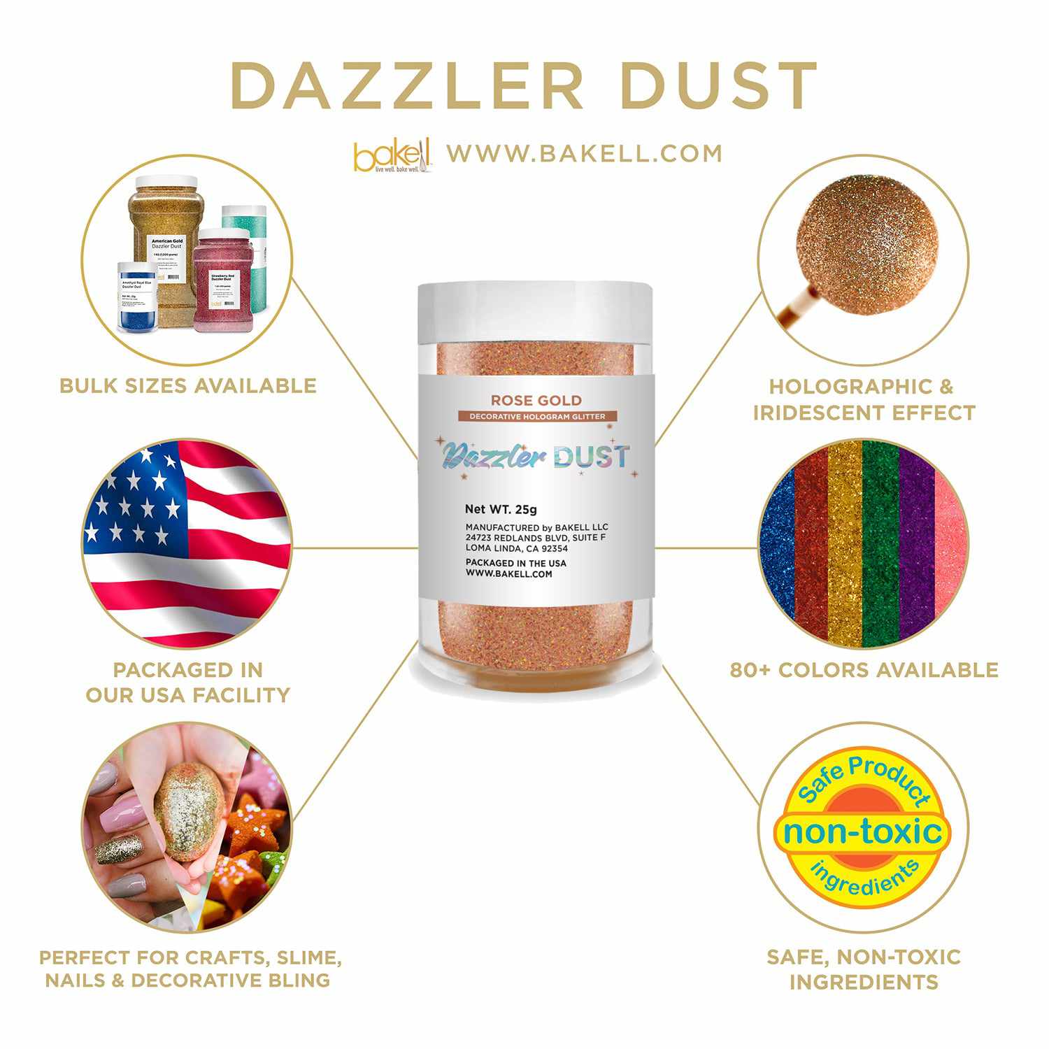 Dazzler Dust | Non Toxic Holographic Decorating & Craft Glitter | Bakell.com