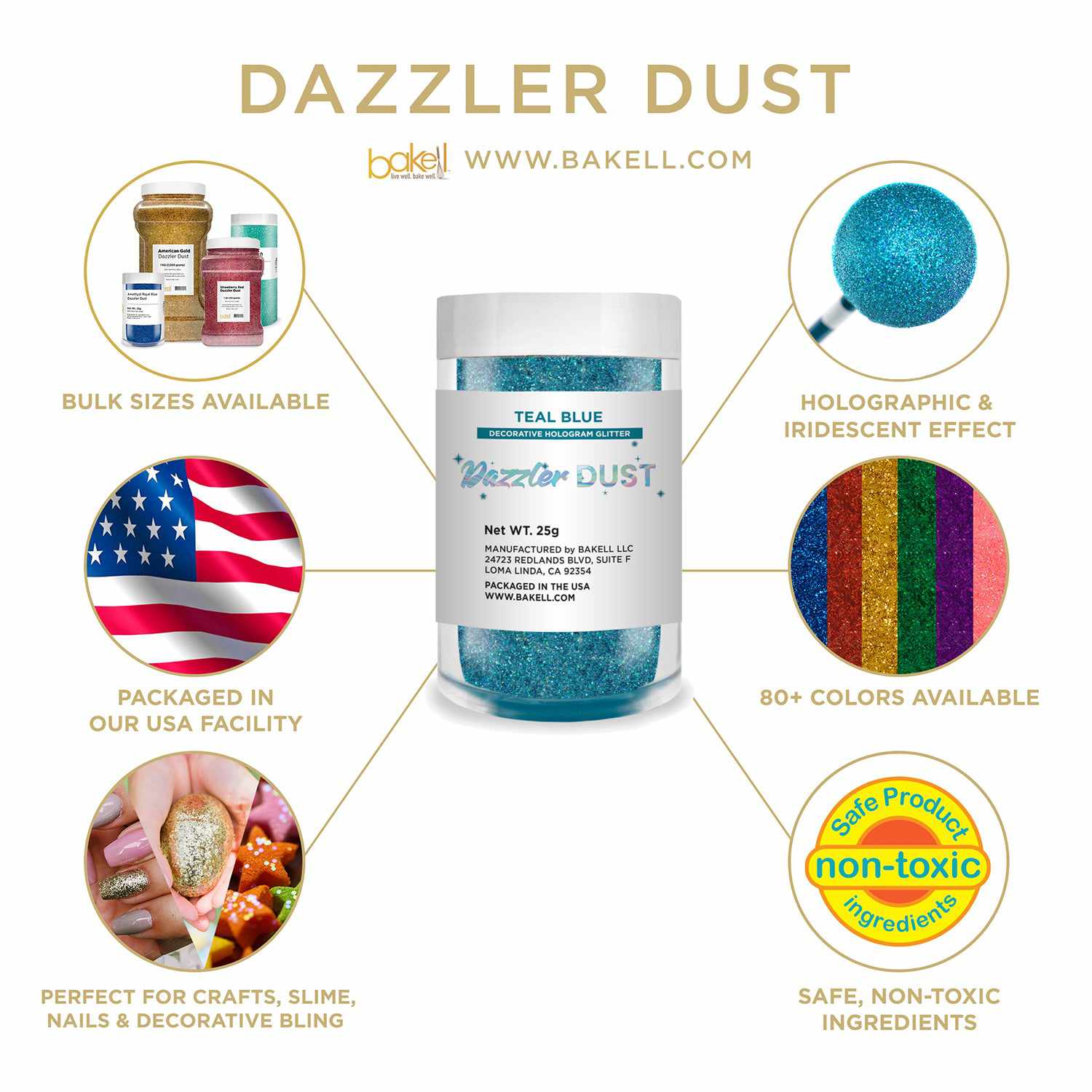 Dazzler Dust | Non Toxic Holographic Decorating & Craft Glitter | Bakell.com