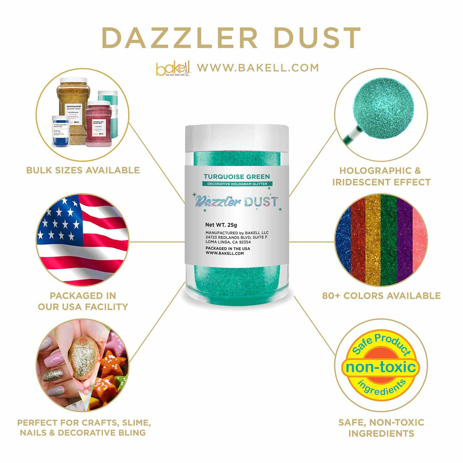 Dazzler Dust | Non Toxic Holographic Decorating & Craft Glitter | Bakell.com