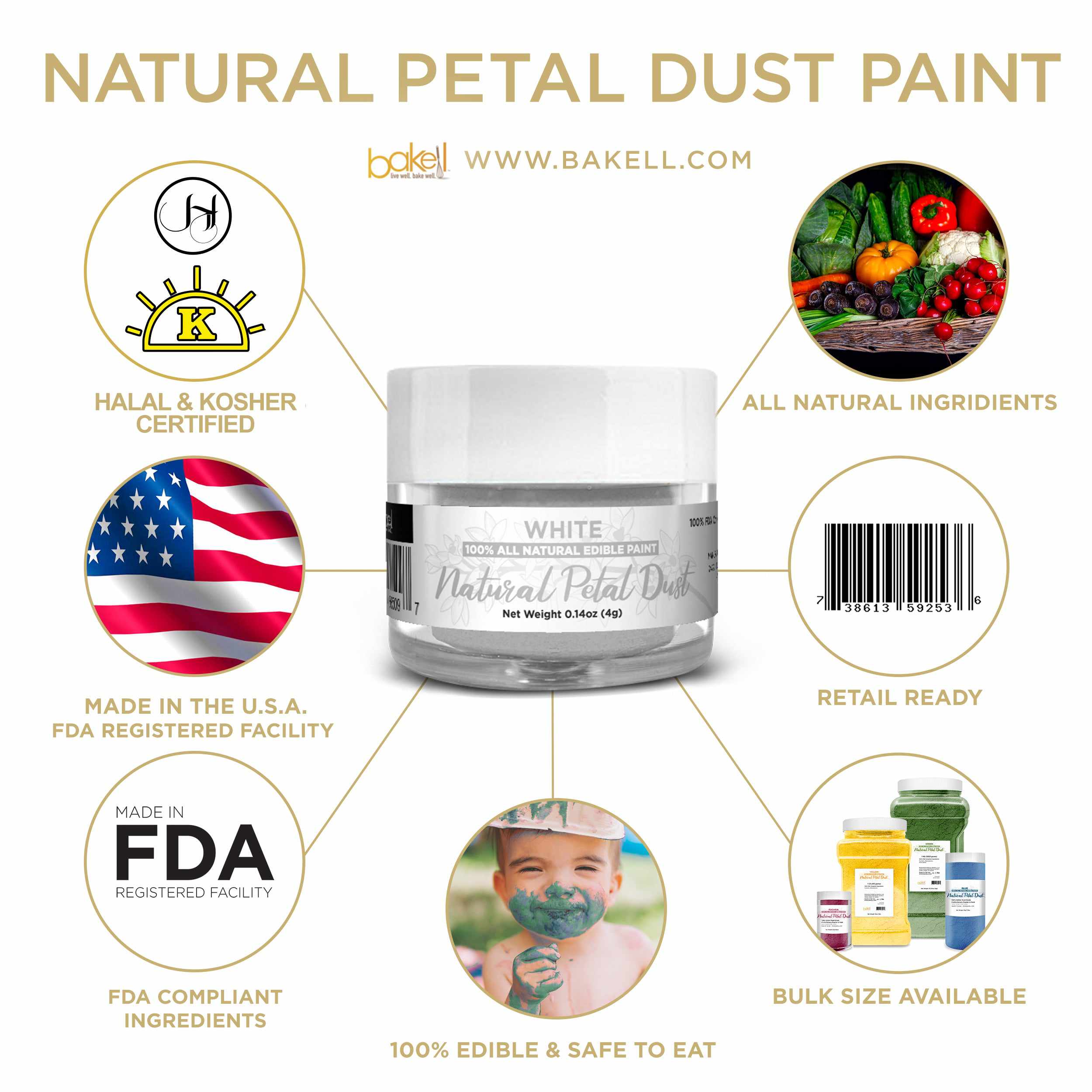 Petal Dust | All Natural Food Coloring & Edible Paint | Bakell.com