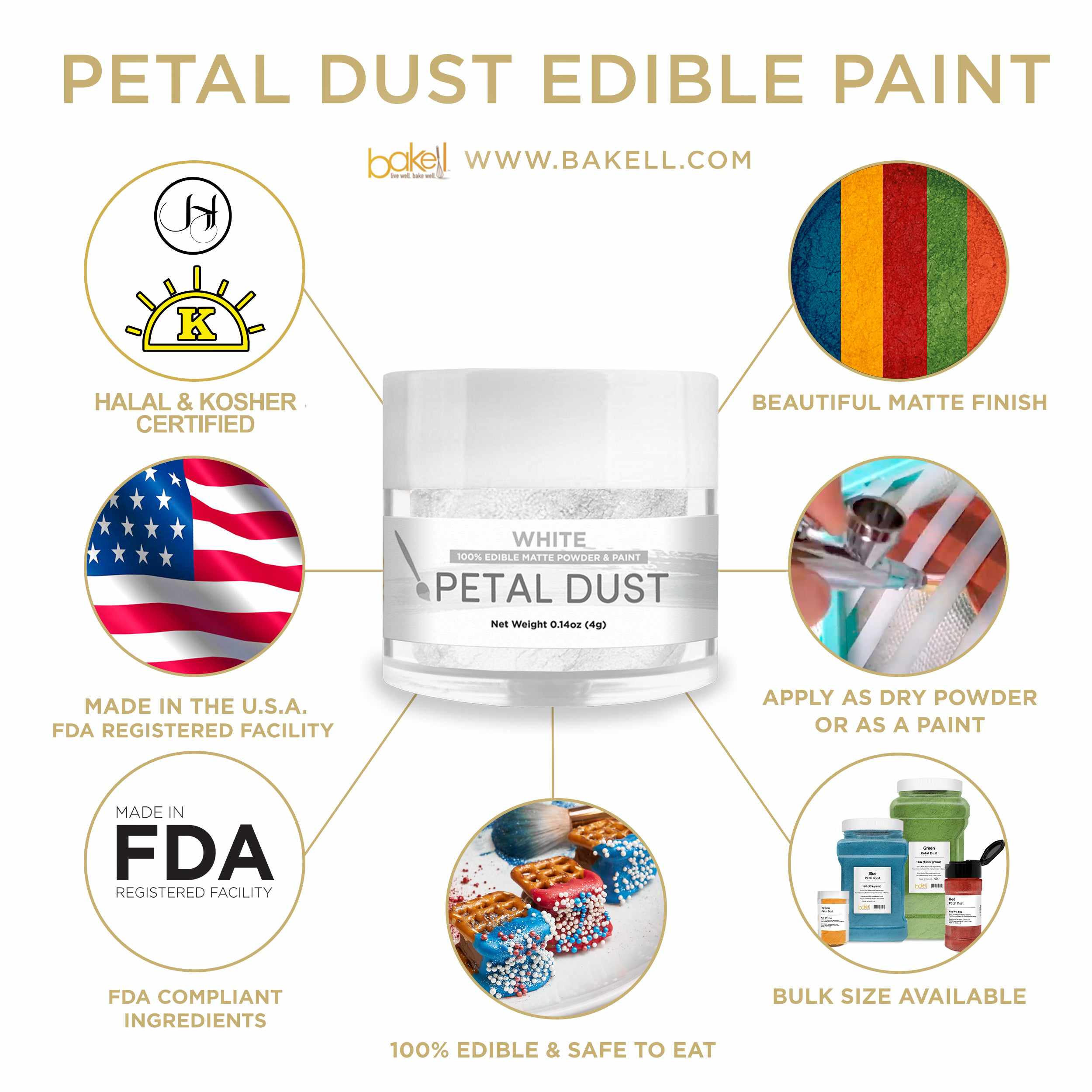 Petal Dust | Kosher Certified Food Coloring & Edible Paint | Bakell.com