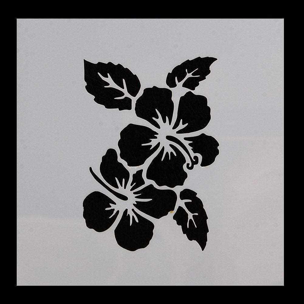 Hawaiian Flower Stencil