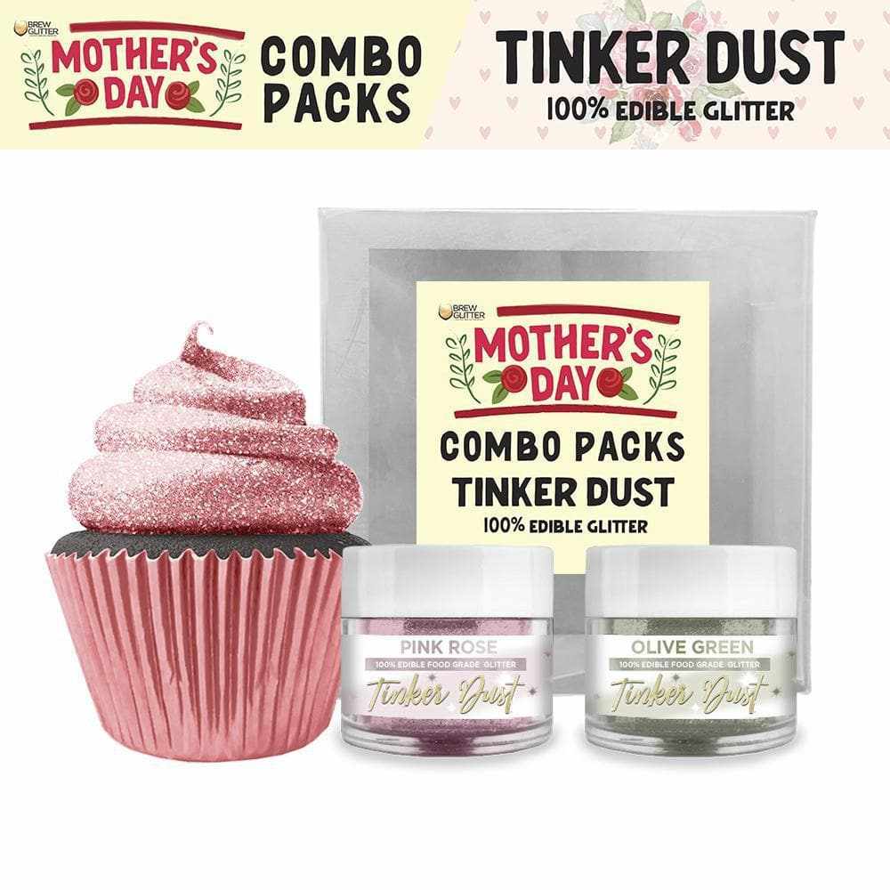 Edible Glitter Spray Pump Kit Pack B 4 SET Tinker Dust Edible Glitter  Mother's Day Cake Decorating Glitters 