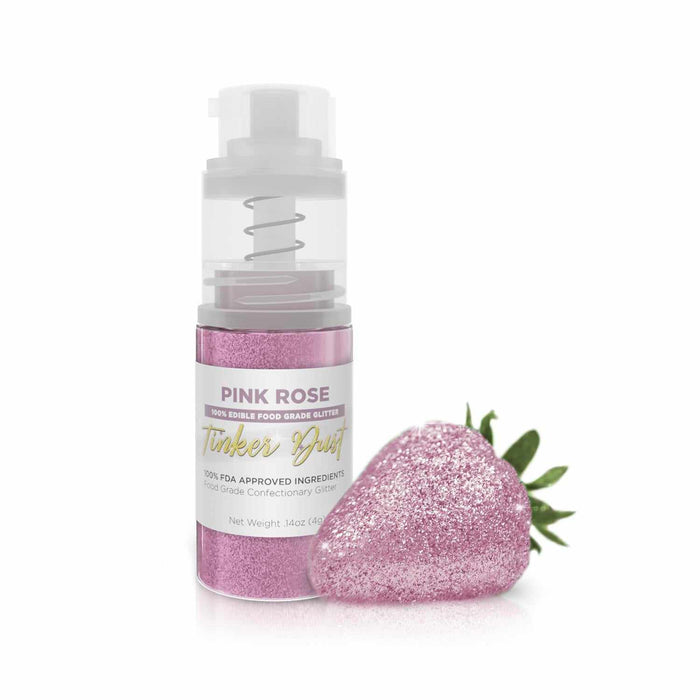 Pink Rose Edible Glitter Spray 4g Pump | Tinker Dust®-Bakell®