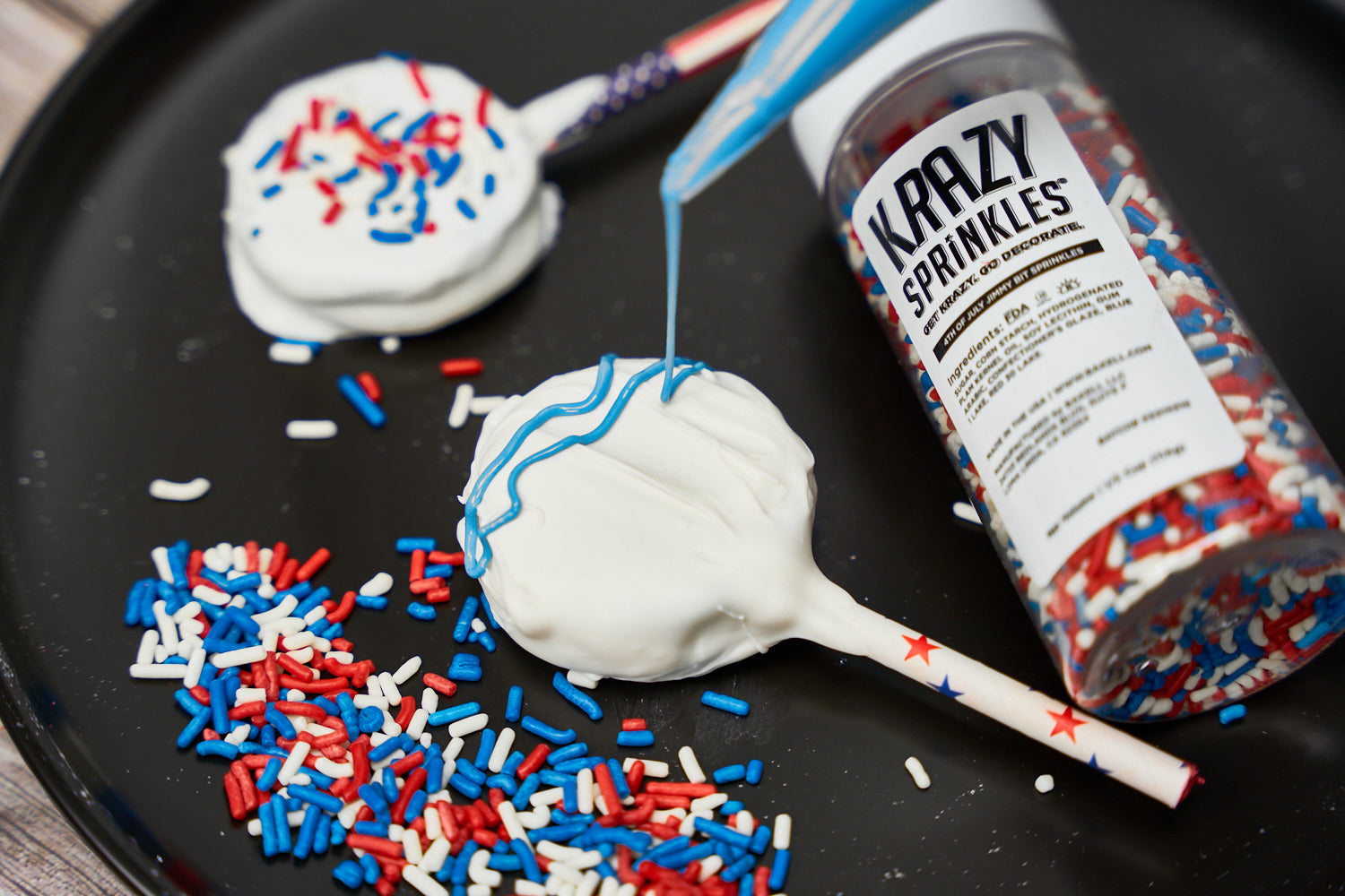 DIY Red White and Blue Oreo cake pops Bakell