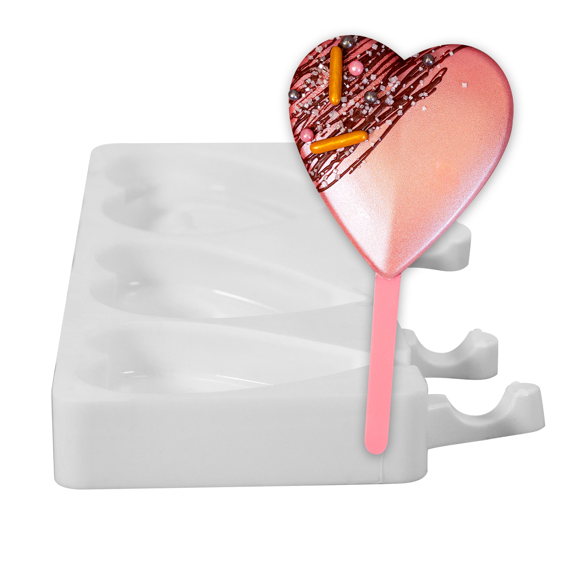 A HOW TO: Valentines Day Cakesicles with Heart Shaped Sprinkles