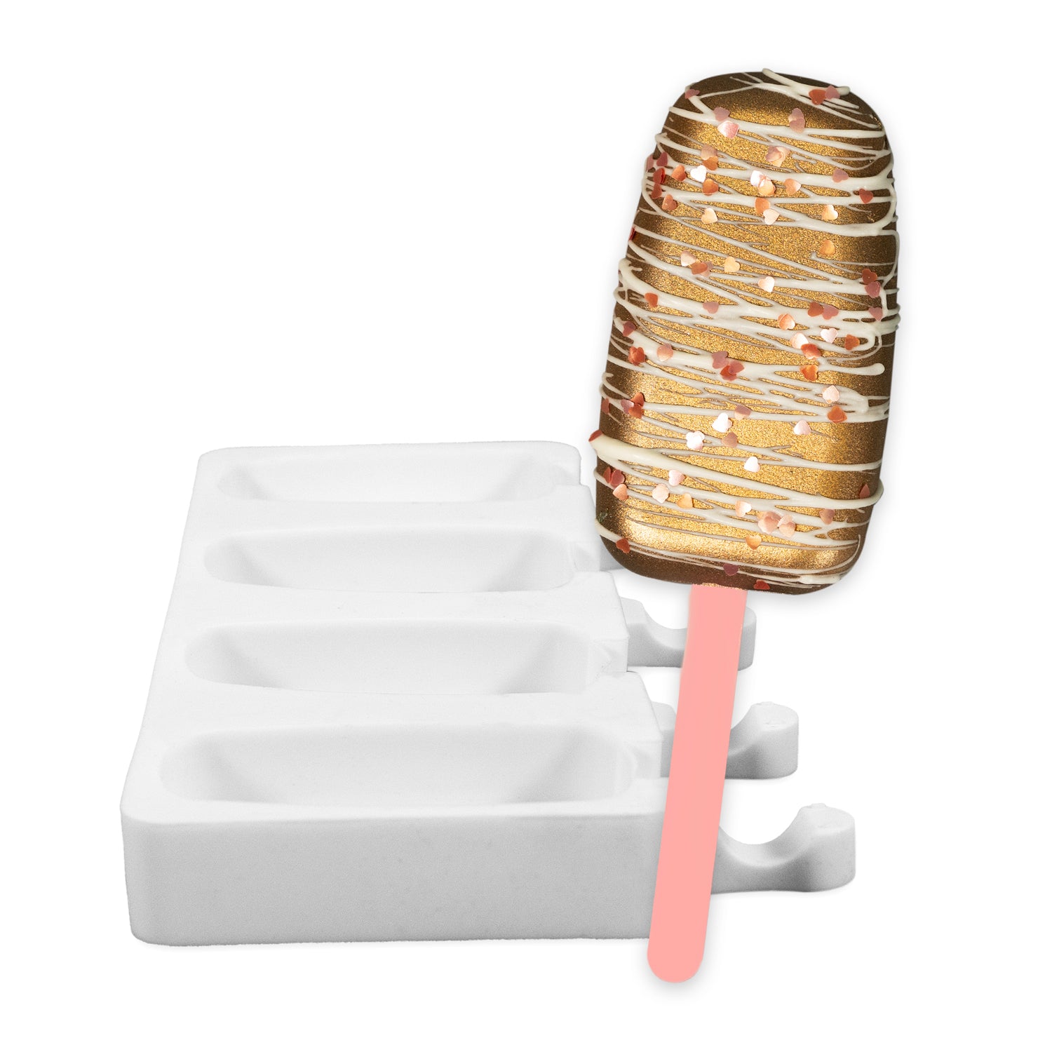 Square Stripe Popsicle Shaped Cakesicle Mold