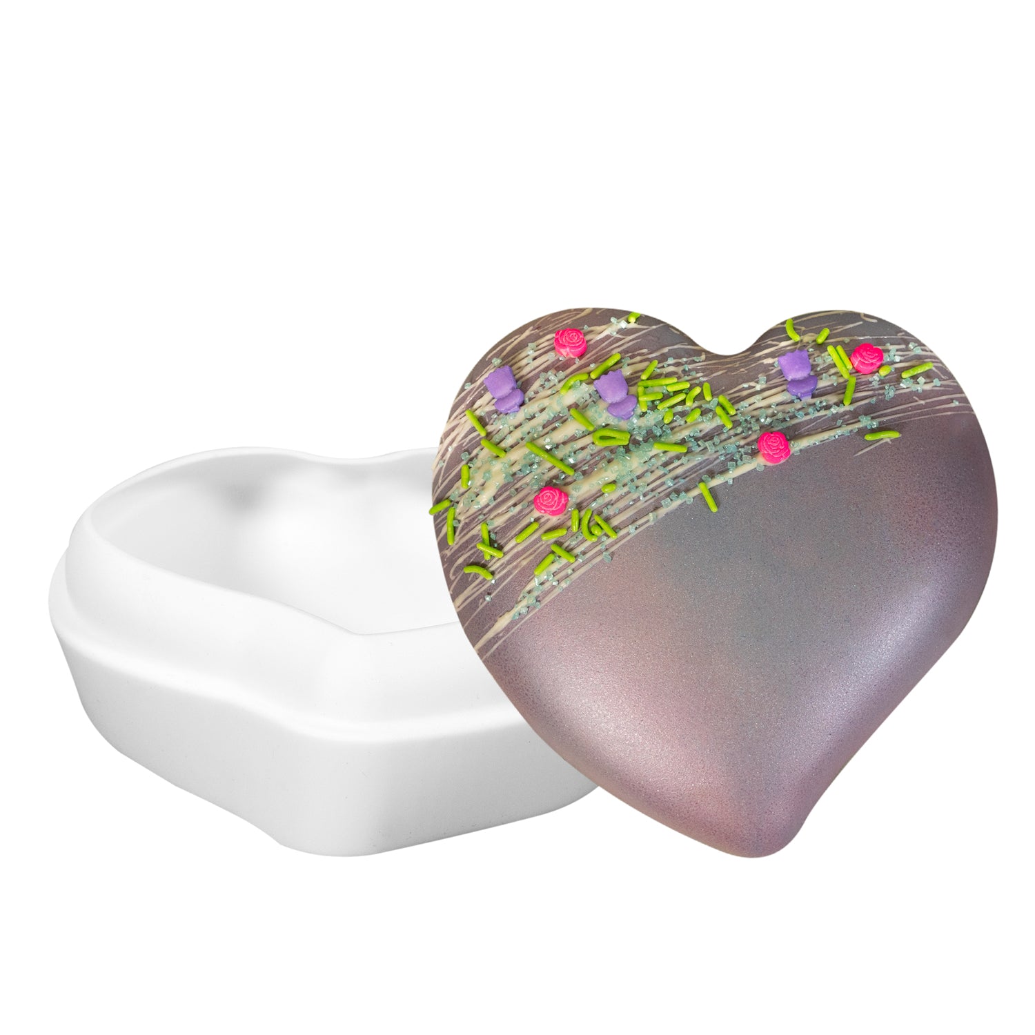 Stylized Heart Chocolate & Cake Mold | Bakell.com