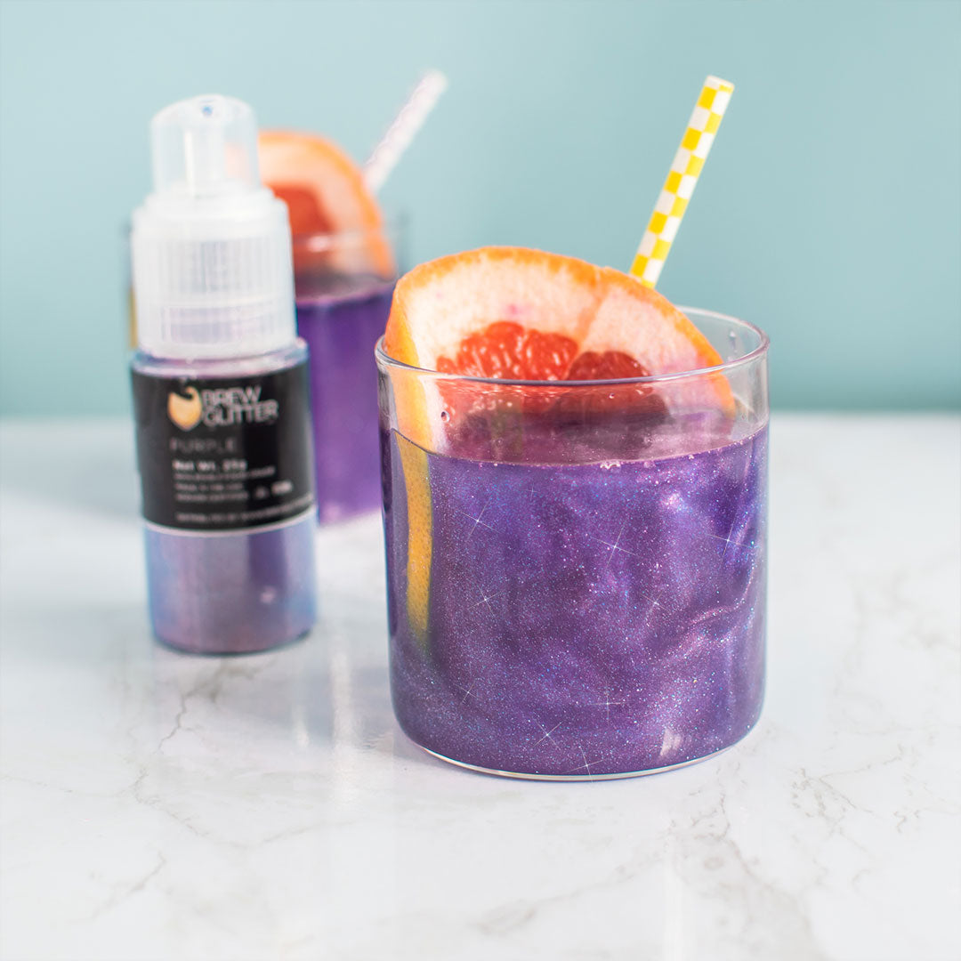 Purple Easter Cocktail with Edible Drink Glitter