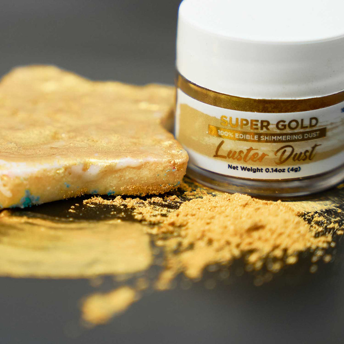 Gold and Silver Edible Luster dust for cake decoration, dusting powder,  Metallic Food paint 5 grams Net each jar, Food grade 100% edible Kosher and