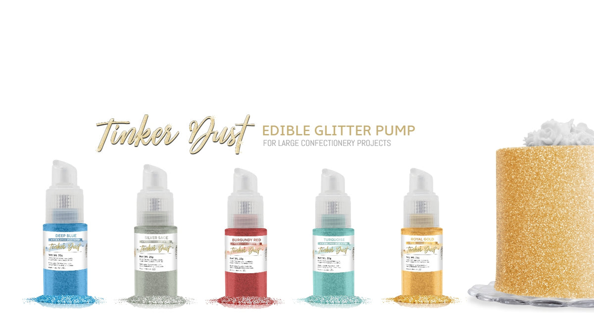 Easy to Use- Edible Tinker Dust Glitter Spray Pump - Bakell