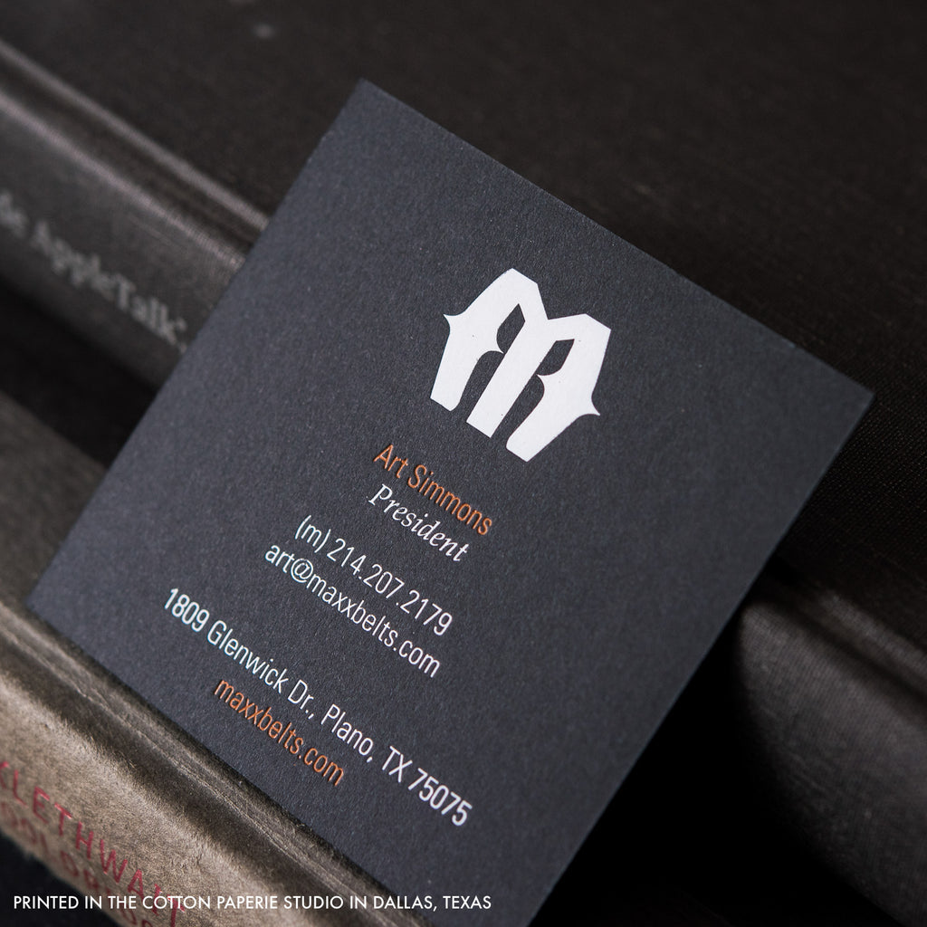 METAL BUSINESS CARDS – Cotton Paperie Letterpress